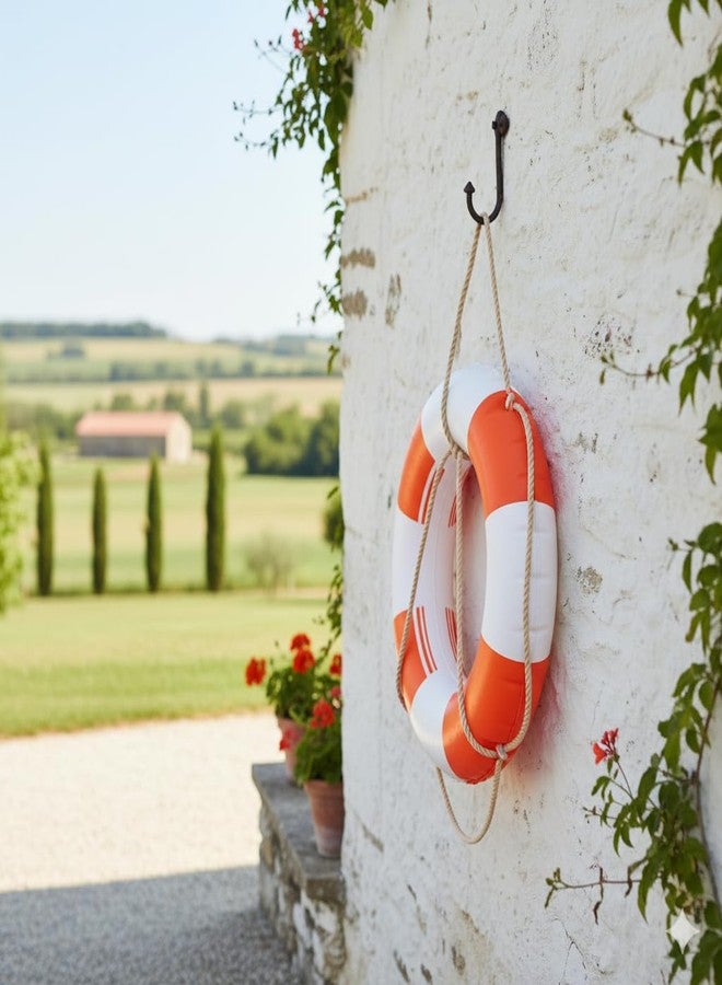 TRADY طوق نجاة قابل للنفخ من TRADY للبالغين والأطفال - طوق نجاة متين وآمن بمقابض قوية، طوق إنقاذ عائم للمسبح والشاطئ والبحر والبحيرة والأنشطة الرياضية المائية - Image 4